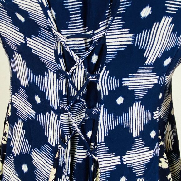 Anthropologie Maeve Floral Abstract Women's XS Indiga Swing Dress - Picture 6 of 11